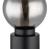 GLOBO Retrofit Tischlampe MARKA schwarz /rauchfarbig