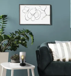 GLOBO Retrofit Tischlampe FLORENTINA 26 cm schwarz /Rauchglas