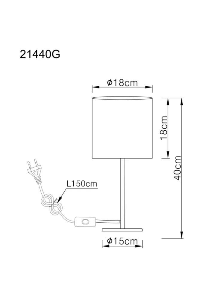 GLOBO Retrofit Tischlampe BENSON 40 cm nickelfarbig /weiß