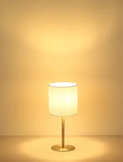 GLOBO Retrofit Tischlampe BENSON 40 cm nickelfarbig /weiß