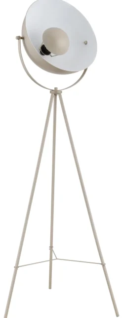 GLOBO Retrofit Tripod Stehlampe TIMO, Metall, Höhe 153,5 cm, E27, Schutzklasse 2, IP20, 40 W, Sandfarbig