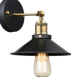 GLOBO Retrofit Wandleuchte LENIUS messingfarbig