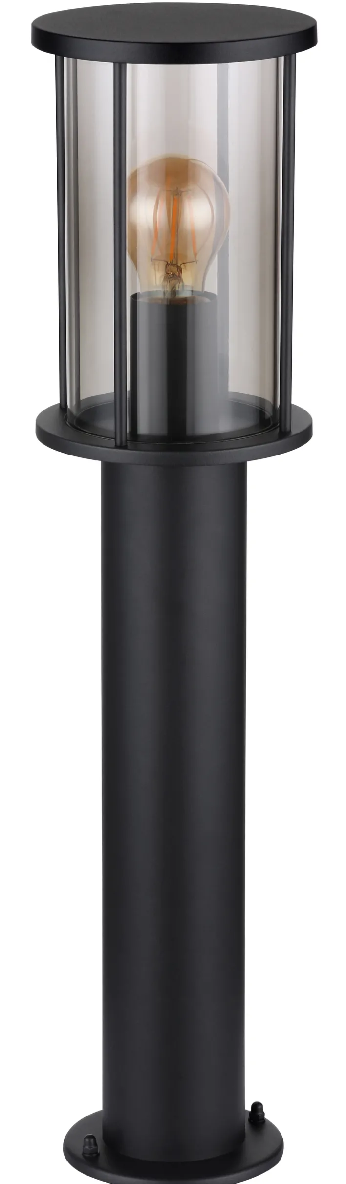 GLOBO Retrofit Wegeleuchte GRACEY 60 cm schwarz /rauchfarbig