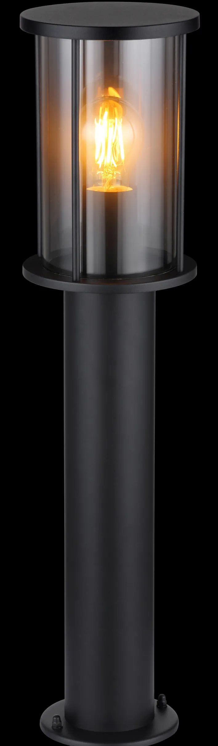 GLOBO Retrofit Wegeleuchte GRACEY 60 cm schwarz /rauchfarbig