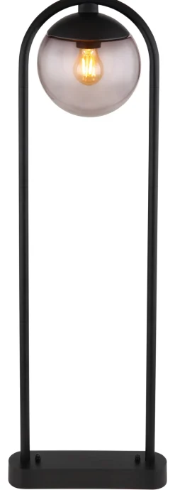 GLOBO Retrofit Wegeleuchte MICHAEL 100 cm schwarz /rauchfarbig