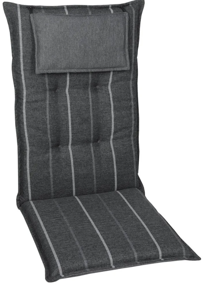 GO-DE Gartenstuhlauflage STRIPES 120/50/7 cm anthrazit