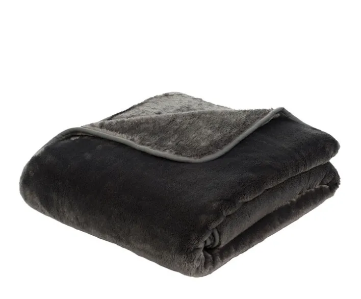 GÖZZE Wohndecke CASHMERE FEELING 180 x 220 cm anthrazit