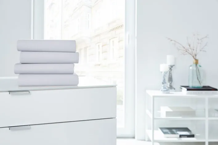 HAHN Jersey-Boxspring-Spannbettlaken 180-200 x 200-220 cm hellgrau