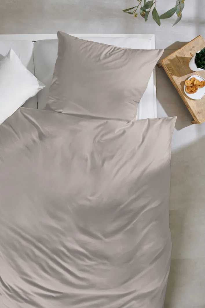 HAHN Renforcé-Bettwäsche UNI 135 x 200 cm natur