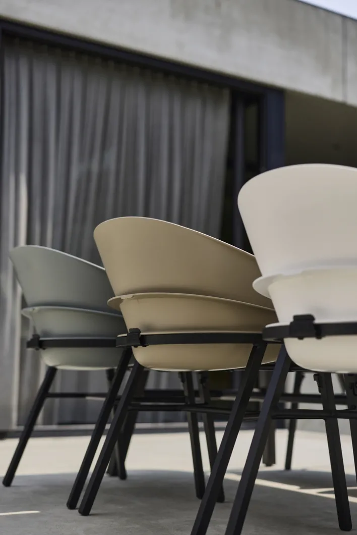 Hartman Gartenstuhl TUBB 2er Set schwarz /grau