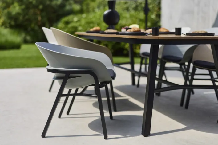 Hartman Gartenstuhl TUBB 2er Set schwarz /grau