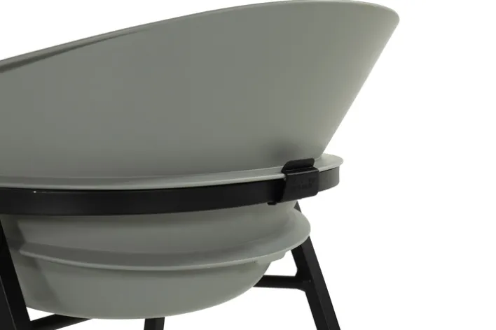 Hartman Gartenstuhl TUBB 2er Set schwarz /grau