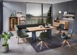 hartmann Esszimmerstuhl BASTI Kerneiche /Leder schwarz