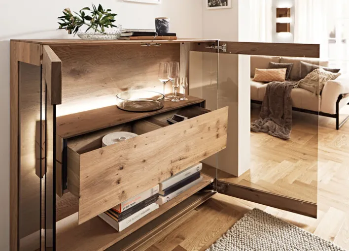 hartmann Highboard II CAYA 127 x 119 cm Kerneiche