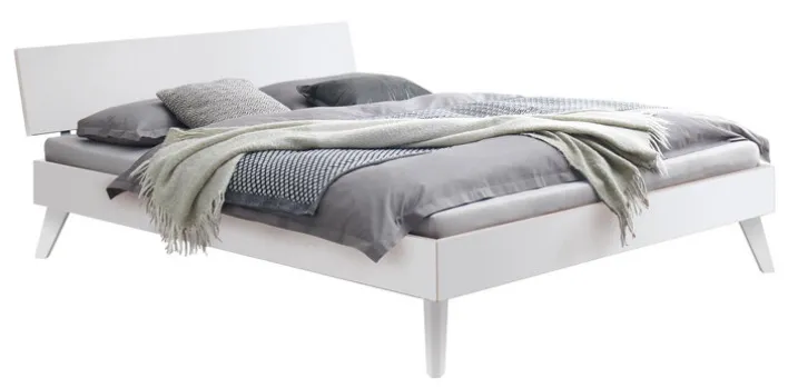 HASENA Bettgestell ANCONA 140 x 200 cm Buche massiv weiß lackiert