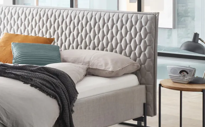 HASENA Bettgestell GLORIA 140 x 200 cm grau