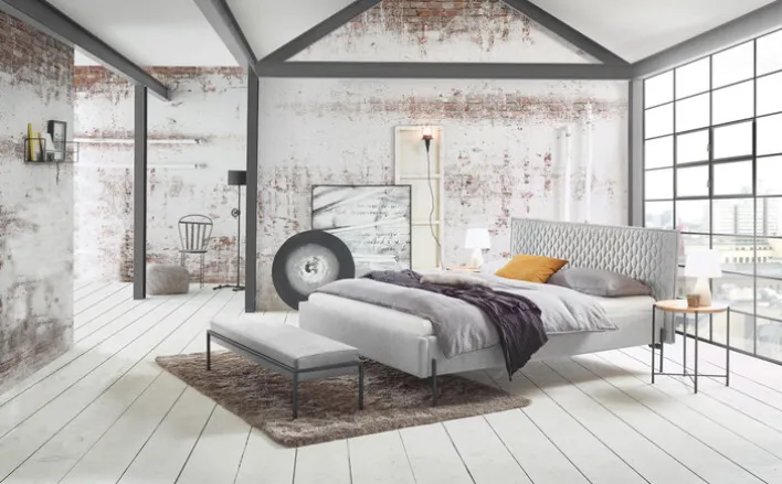 HASENA Bettgestell GLORIA 140 x 200 cm grau