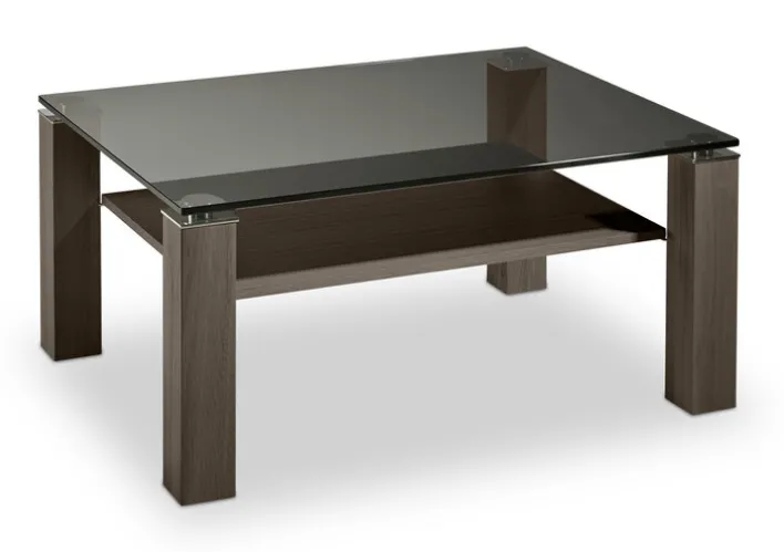 HAUKE HENDRIKS Couchtisch 110 x 70 cm Mooreiche/ Rauchglas