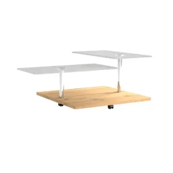 HAUKE HENDRIKS Couchtisch 80 x 80 cm Asteiche/ Edelstahl