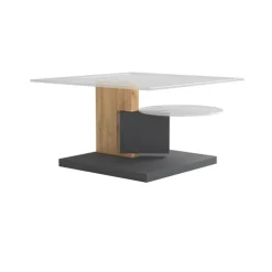 HAUKE HENDRIKS Couchtisch 80 x 80 cm Asteiche/ anthrazit