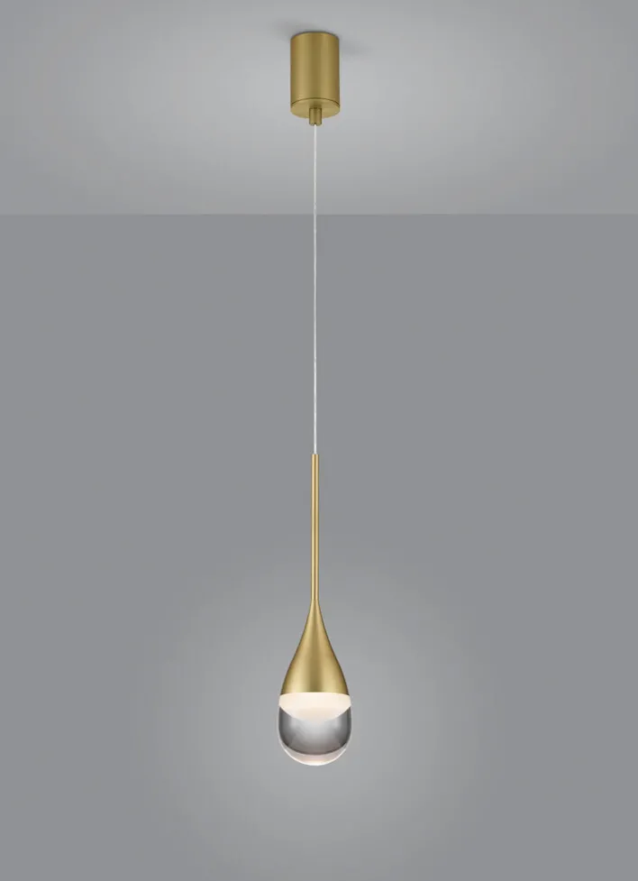 helestra LED Pendelleuchte DEEP 8 cm goldfarbig