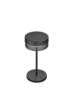 HELL Akku LED Tischlampe MESH schwarz