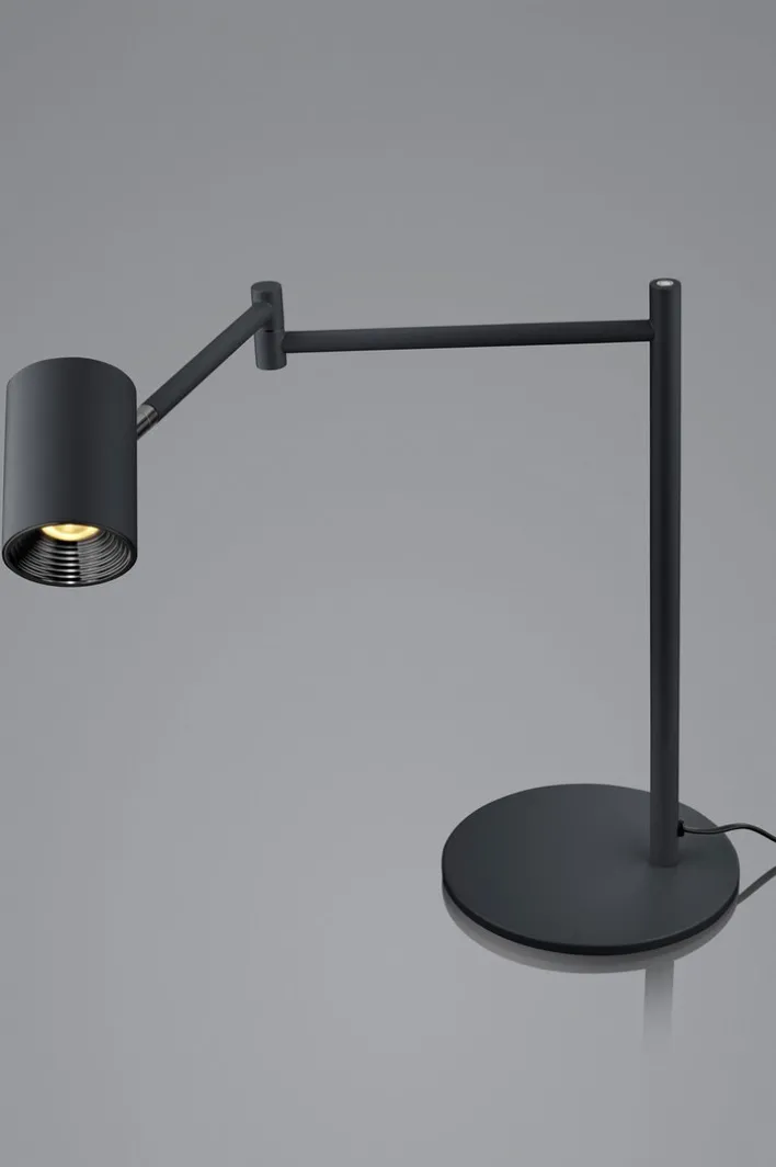 HELL LED Tischlampe PEPE 44 cm schwarz