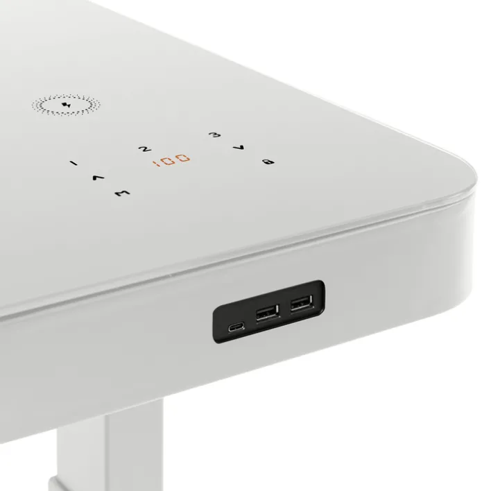 Höhenverstellbarer Schreibtisch BONMEDICO MOVU II weiß