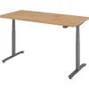 Höhenverstellbarer Schreibtisch 160 x 80 cm Asteiche/ Graphit