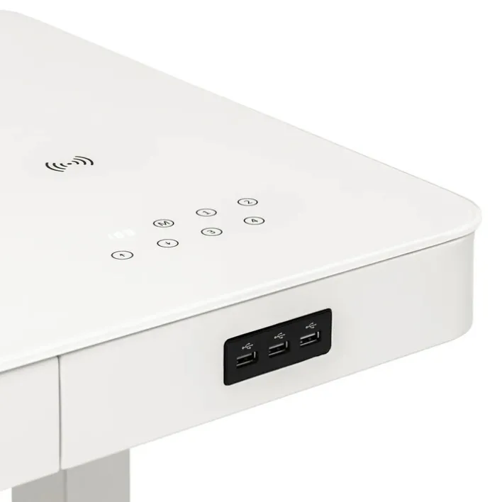 Höhenverstellbarer Schreibtisch BONMEDICO MOVU weiß