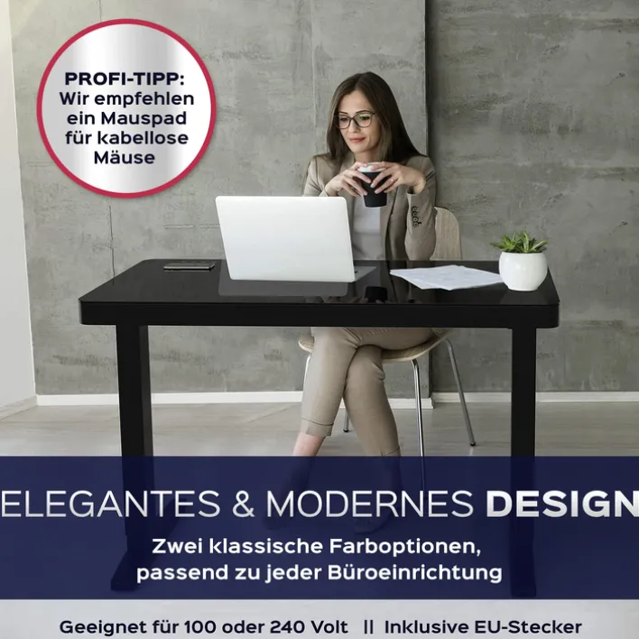 Höhenverstellbarer Schreibtisch BONMEDICO MOVU weiß