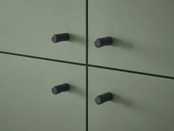 Highboard ALVA 107 x 134 cm Salbeifarbig/braun