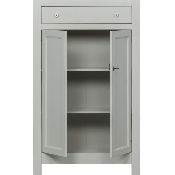 Highboard EVA 93 x 150 cm Kiefer teilmassiv nebelweißes Finish