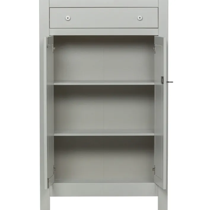 Highboard EVA 93 x 150 cm Kiefer teilmassiv nebelweißes Finish