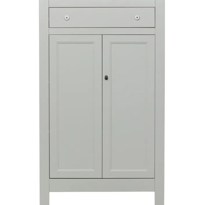 Highboard EVA 93 x 150 cm Kiefer teilmassiv nebelweißes Finish