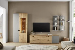 Highboard FINA 135x141 cm braun/grau