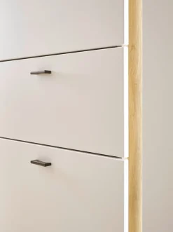 Highboard LONG ISLAND 125 cm weiß/ Wotan Eiche