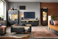 Highboard NORICA 110,4x169,2 cm schwarz matt