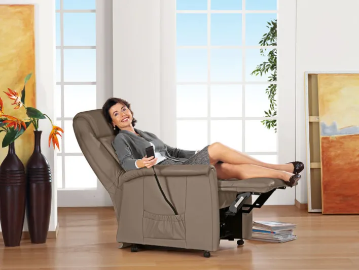 himolla Fernsehsessel MINI-MINI Leder Grau