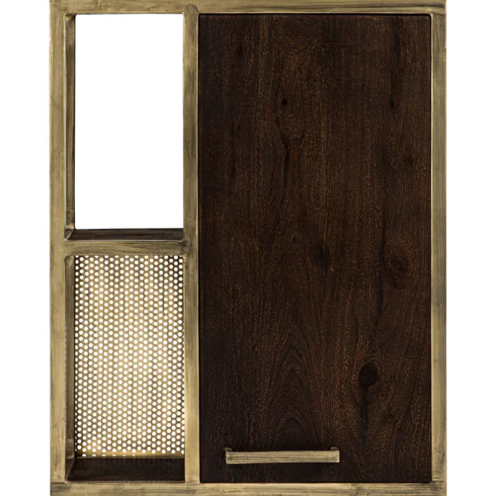 Hängeschrank GOLDEN BATH 52 x 66 cm Braun/ Goldfarbig