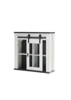 Hängeschrank SHERWOOD ca. 93 x 90 x 31 cm Pinie Weiss Dekor