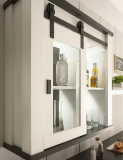 Hängeschrank SHERWOOD ca. 93 x 90 x 31 cm Pinie Weiss Dekor