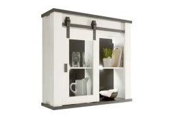 Hängeschrank SHERWOOD ca. 93 x 90 x 31 cm Pinie Weiss Dekor