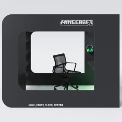 Hochbett MINECRAFT 120 x 200 cm schwarz/ grau