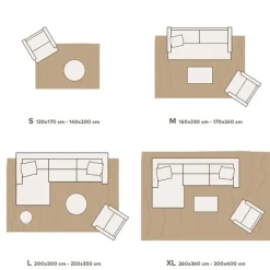 Hochflorteppich SALERNO 67 x 130 cm grau