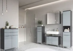 Hochschrank CORUS Graphit/ silbergrau