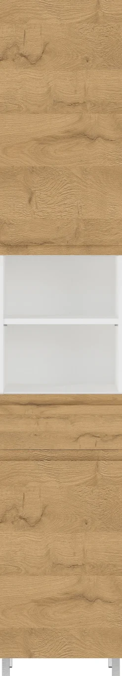 Hochschrank SOPHIE 34x190x34 cm weiß/Grandson-Eiche Nb.