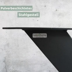 holz4home Esstisch 200 x 100 cm Eiche massiv mit Baumkante