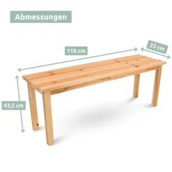 holz4home Gartenbank ALLROUND 118 x 33 cm naturfarbig