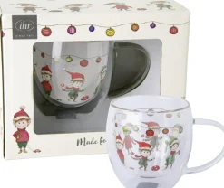 ihr Teeglas ELVES AT WORK Glas 85 x 85 x 9 cm Creme